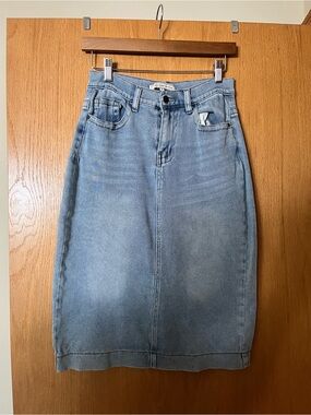 Main Street Exchange Stretch Denim Skirt